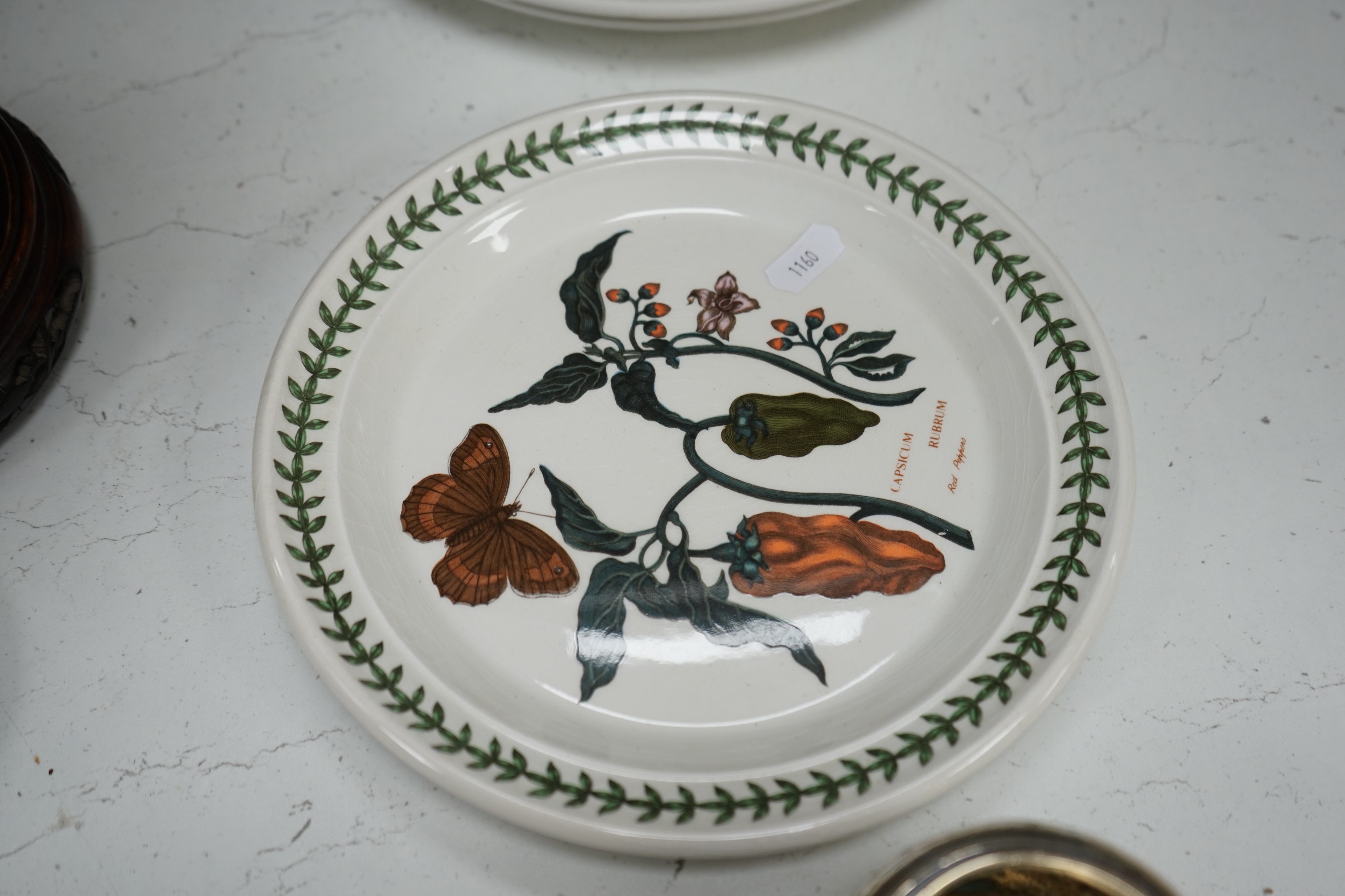 A Royal Crown Derby Imari plate, a group of Portmeirion dinner wares etc